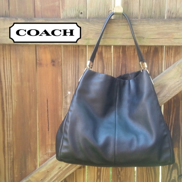 Coach Handbags - COACH - Black Madison Phoebe - Hobo Shoulder Purse